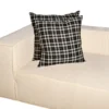 Chic Black, White & Grey Plaid pattern Throw Pillow