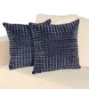 Lilac Silk Velour Pillow with Shovel Raised Design