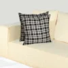 Chic Black, White & Grey Plaid pattern Pillow