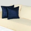 Elegant Dark Royal Blue Large Pillow with silk lining