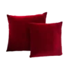 Luxurious Silk Velour Large Pillow in red wine colour