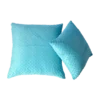 Turquoise Velour Large Pillow with Raised Dots