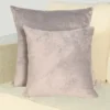 Luxurious Velour Pillow in silver grey colour(Set of 2)