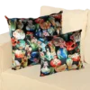 Multicolor Flower Vase on Velour Pillow(Set of 2)