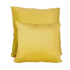 Dijon Mustard Silk Velour Pillow with Bubble Dot Texture