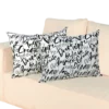 Inspirational White Poly-Cotton Pillow with Black Writing