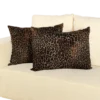 Crinkle Fabric Leopard Print Pillow in Poly-Cotton