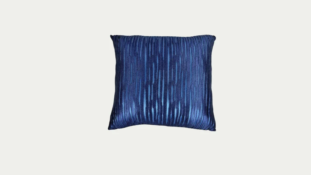 Elegant Dark Royal Blue Large Pillow with silk lining