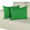 Bottle Green 100 Matelassé fabric Throw Pillow