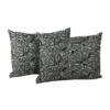 Paisley Patchwork Pillow in Black, Off-White & Grey Mesh