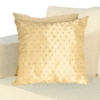 Radiant Light Yellow Organza Pillow with silver accent sparkles