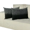 Grey Silver with black Sparkle Throw Pillow