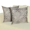 French pique design on Upholstery Pillow in Light & Dark Grey, Off-White