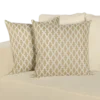 Camel Beige Decorative Design Pillow on Off-White Upholstery