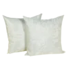 White French Pique Design Pillow in Satin Poly-Cotton