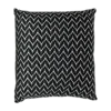 Elegant Off-White Pillow with Black Embroidery