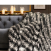 Luxurious Chinchilla Faux Fur Throw