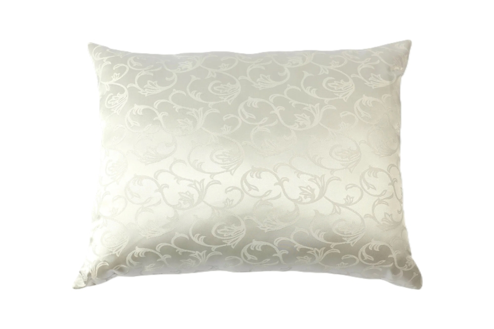 White French Pique Design Pillow in Satin Poly-Cotton