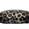 Beige and black leopard printed decorative pillow with reflective snake print