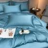 Neo Sky Blue Silky Cotton Bedding Set