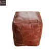 Leather bean bag pouf handmade foot stool ottoman