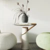 Glass modern console tea Coffee table