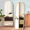 Arched Full Length Mirror Standing or Leaning Against Wall