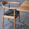 Modern Classic dinning chair leather seat solid wooden chair