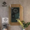 80x54.5cm factory price Large gold living room decor metal wall mirrors creative modern decorative metal art bathroom for sale