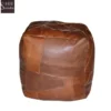 Leather bean bag pouf handmade foot stool ottoman