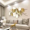 Flower Art Living Room Metal Hanging Wall Decor