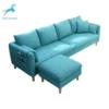 Comfortable Blue Color 4 seaters Fabric Sofa