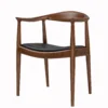 Modern Classic dinning chair leather seat solid wooden chair