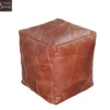 Leather bean bag pouf handmade foot stool ottoman