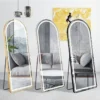 Arched Full Length Mirror Standing or Leaning Against Wall