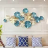 Flower Art Living Room Metal Hanging Wall Decor