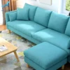 Comfortable Blue Color 4 seaters Fabric Sofa