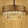 Langjulight China Factory Restaurant Home Lighting Golden Color Circle Rings Pendant Lamp Modern Chandelier