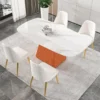 Light luxury rock plate table light small apartment simple modern high-end restaurant rectangular dining tables and chairs