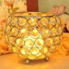 Silver Metal Crystal Votive Candle Tealight Holders