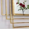 80x54.5cm factory price Large gold living room decor metal wall mirrors creative modern decorative metal art bathroom for sale