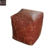 Leather bean bag pouf handmade foot stool ottoman