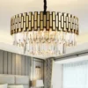 Langjulight China Factory Restaurant Home Lighting Golden Color Circle Rings Pendant Lamp Modern Chandelier